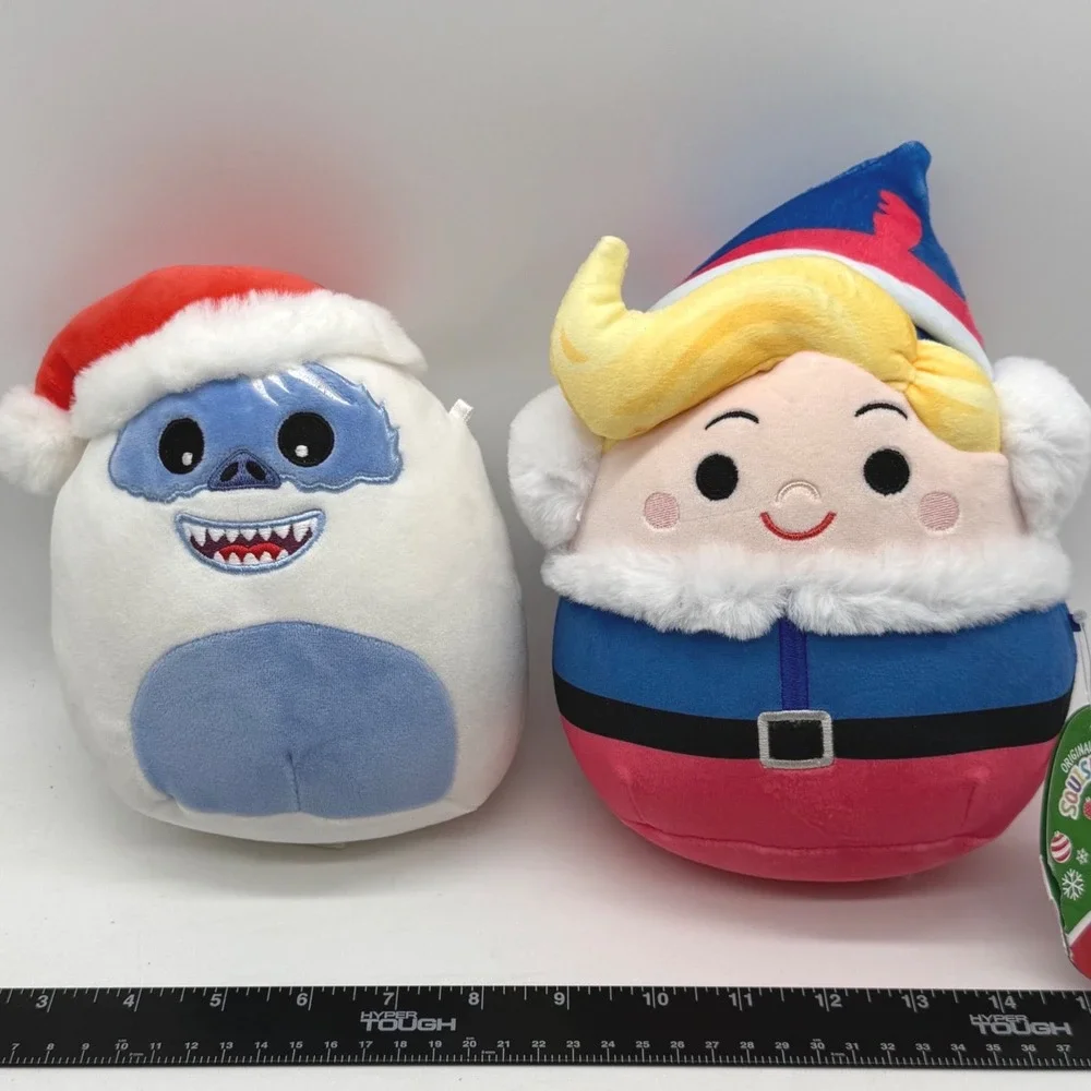 Squishmallows Rudolph Red-Nosed Reindeer Bumble‎ & Hermey Plush Set 8 inch 2024